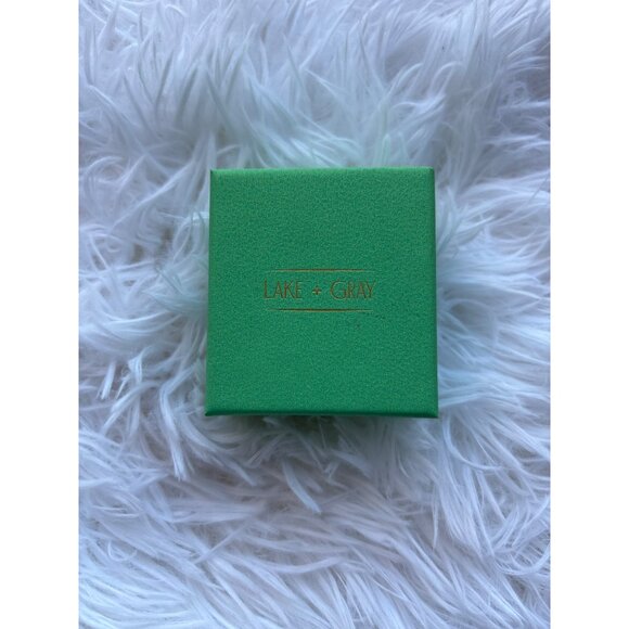 Lake + Gray Cubic Zirconia Sterling Silver Stud Earrings In Original Green Gift - Picture 7 of 9